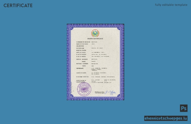 El Salvador Personenstandsurkunde (PSD-Beispielansicht)